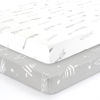 Picture of GRSSDER Stretchy Ultra Soft Jersey Knit Fitted Pack n Play Sheets Set 2 Pack, Portable/Mini Crib Sheets, Christmas Trees and Arrows for Girls and Boys