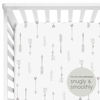 Picture of GRSSDER Stretchy Ultra Soft Jersey Knit Fitted Pack n Play Sheets Set 2 Pack, Portable/Mini Crib Sheets, Christmas Trees and Arrows for Girls and Boys