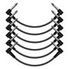 Picture of Heams Professional 6 Pack 12 Inch Guitar Patch Cable, Noise Free and Long-Lasting Guitar Pedal Cable, Right Angle Pedal Board Cables, Black