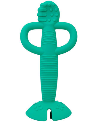 Picture of Busy Baby Teething Spoon - 2-in-1 Teether and Training Spoon for Self Feeding, Dishwasher Safe, BPA Free, Food Grade Silicone (Spearmint)