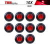 Picture of TMH (10 Pcs 3/4 Inch Mount Red LED Clearance Markers Bullet Marker lights, side marker lights, led marker lights, led side marker lights, led trailer marker lights, rv marker lights