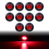 Picture of TMH (10 Pcs 3/4 Inch Mount Red LED Clearance Markers Bullet Marker lights, side marker lights, led marker lights, led side marker lights, led trailer marker lights, rv marker lights