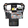Picture of TOPDesign Universal Baby Stroller Organizer, Stroller Caddy with Detachable Mesh Bag & Heightened Insulated Cup Holders & Non-Slip Secure Hooks Accessories, Fits Most Strollers (Green Bandanna)