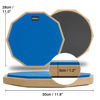 Picture of 12 Inch Practice Drum Pad and Sticks, Beginner Snare Drum Pad with Drumsticks(2 pairs) and Carrying Bag, Double Sided Silent Drum Pad (Blue)