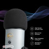 Picture of PhantAccy Pop Filter/Windscreen for Blue Yeti and Yeti Pro Microphones, Foam Mic Cover for Filtering Plosives and Hissing Noise