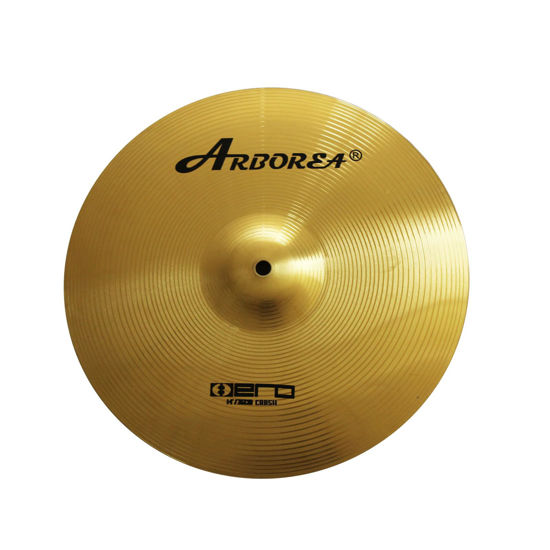 Picture of Arborea Brilliant Finish 14" Crash Cymbal Bright Sound Drum Practice Cymbal for Drum Set
