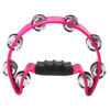 Picture of Soulmate Tambourine Metal Jingles Hand Held Percussion Half-Moon Tambourine for Kids Adult Musical Instrument Gift Single Row Tambourines for KTV, Party (Pink Tamboruine)