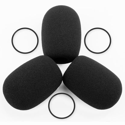 Picture of LEFXMOPHY for Bose A20 Aviation Headset Mic cover, Replacement for Bose A30 Microphone Spongue Pop filter 3-Pack Foam Cover WindScreen (Not for Proflight Series 2)