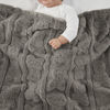 Picture of CREVENT 30"X40" Cozy Soft Warm Sherpa Baby Blanket for Girls Boys, Newborn Essentials for Infant, Baby Shower Receiving Gift - Tan Bear 75X100cm