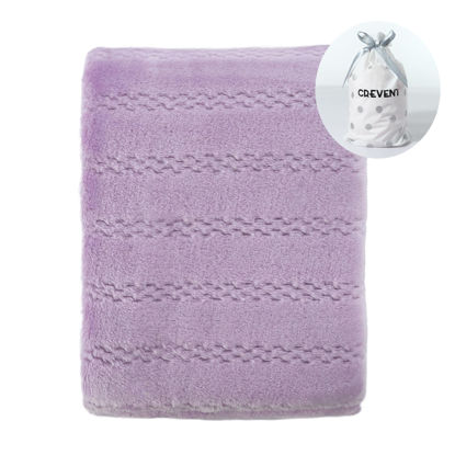 Picture of CREVENT 30''X40'' Lightweight Cozy Fluffy Warm Baby Blanket for Girls Infants Toddlers' Bedding Crib Cot Stroller, Baby Shower Birthday Newborn's Gift - Lavender