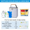 Picture of BABEYER Breast Milk Cooler Bag with Ice Pack Fits 4 Baby Bottles Up to 9 Ounce, Baby Bottle Tote Bag Great for Nursing Mom Daycare