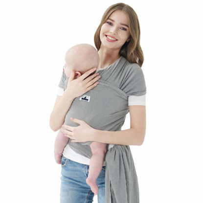 Picture of Baby Wrap Carrier Jeroray Baby Wrap,Hands Free Baby Carrier Infant Carrier,Lightweight,Breathable,Softness,Light Grey