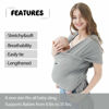 Picture of Baby Wrap Carrier Jeroray Baby Wrap,Hands Free Baby Carrier Infant Carrier,Lightweight,Breathable,Softness,Light Grey