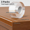 Picture of 3Pack Baby Proofing Edge Protector for Baby,1.57in x 9.84ft,Clear Edge Protector Strip Sharp Edge Wrap Cover Tape,Corner Bumpers for Furniture,Crib Rail Covers for Teething