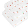Picture of Crib Sheets Girl Crib Mattress Sheet Set (28 x 52 x 8 in) Fitted for Standard Crib Toddler Mattress Cover Soft & Breathable Boho Baby Crib Sheets Rainbow 2 Pack for Boys and Girls