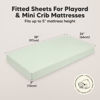 Picture of 2-Pack Mini Crib Sheets Fitted, Pack and Play Sheets - Organic Cotton Pack N Play Sheets for Pack and Play Mattress, Playard Baby Crib Sheets, Jersey Crib Sheets Neutral for Boys, Girls (Wildflowers)