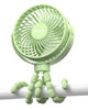 Picture of Coohea Stroller Fan Clip on Baby Fan Quiet Small Portable Fan USB Rechargeable Battery Operated Fan for Car Seat Backseat Bike Travel Beach Camping, Flexible Tripod, 360°Rotatable, 3 Wind Speed, Green