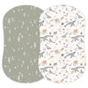 Picture of Sorrel + Fern 2-Pack Fitted Bassinet Sheets (Ocean Odyssey) - Buttery Soft Cotton Blend for Standard Bassinet