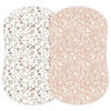 Picture of Sorrel + Fern 2-Pack Fitted Bassinet Sheets (Fleurette) - Buttery Soft Cotton Blend for Standard Bassinet