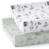 Picture of Sorrel + Fern Changing Pad Cover 2-Pack (Arctic Journey) - Premium Fitted Sheets - Buttery Soft Cotton Blend
