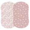 Picture of Sorrel + Fern 2-Pack Fitted Bassinet Sheets (Antique Rose) - Buttery Soft Cotton Blend for Standard Bassinet