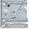Picture of Sorrel + Fern Changing Pad Cover 2-Pack (Watercolor Airplanes and Clouds) - Premium Fitted Sheets - Buttery Soft Cotton Blend