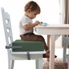 Picture of Toddler Booster Seat for Dining Table, 2 Elastic Seat Belts,Anti Scratch PU Skin-Friendly, Waterproof,Anti-Wrinkle, Detachable Non-Slip Bottom - Green