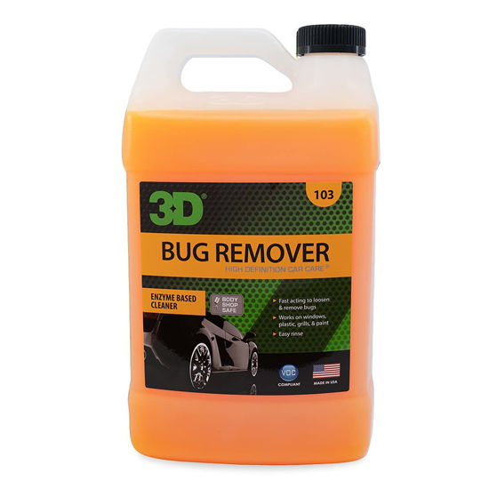 Picture of 3D Bug Remover - All Purpose Exterior Cleaner & Degreaser to Wipe Away Bugs on Plastic, Rubber, Metal, Chrome, Aluminum, Windows & Mirrors, Suitable for use on Car Paint, Wax & Clear Coat (Gallon)