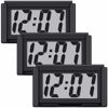 Picture of Frienda Mini Digital Small Magnetic Clock Car Dashboard Stick on Self Adhesive Bracket Digital Clock Battery Operated(Black,3 Pieces)