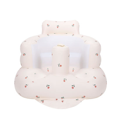 Picture of Inflatable Baby Chair, AirSwim Baby Inflatable Seat for Babies 3 Months and Up Summer Inflatable Baby Seat for Sitting Up, Blow Up Baby Floor Seat with Built in Air Pump, Tulip