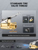 Picture of Brass Locking Tire Air Chuck, Tire Inflator Hose Adapter for Twist On Connection Convert to Lock On, No Air Leakage Air Compressor Pump Clip On Tire Chucks, Tire Nozzle with Tire Valve Thread