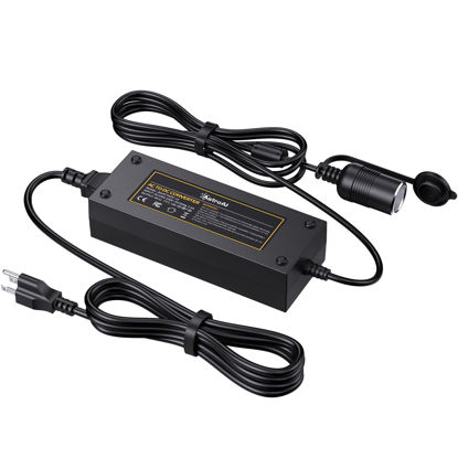 Picture of AstroAI AC to DC Converter 10A/120W/7.78FT/110V to12V Converter, Car Cigarette Lighter Adapter, AC/DC Power Supply Adapter Transformer for Inflator, Car Refrigerator, and Other Car Devices