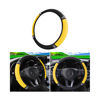 Picture of Osilly Bling Car Steering Wheel Cover, 15 Inch Rhinestones Soft Leather Elastic Steering Wheel Protector, Sparkly Crystal Diamond for Women Girls (Yellow)