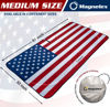Picture of American Flag Windshield Sun Shade, High-Resolution Car Shield with Mirror Cut-Out for Automotive Interior Protection Heat Reduction, Folding Sunshade Storage Bag - Medium, Original