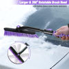 Picture of OUSHASAA 44" Ice Scraper and Snow Brush for Car Windshield with Extendable, 360° Pivoting, Soft Bristle Head, Foam Grip, for Car, Truck, SUV Window Tool (Purple)