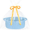 Picture of ABenkle Small Basket with Gift Bag and Ribbons, 12"x 8" x 5" Cute Small Woven Basket, Rope Shelf Toys Storage Basket with Handle, Decorative Empty Gift Basket