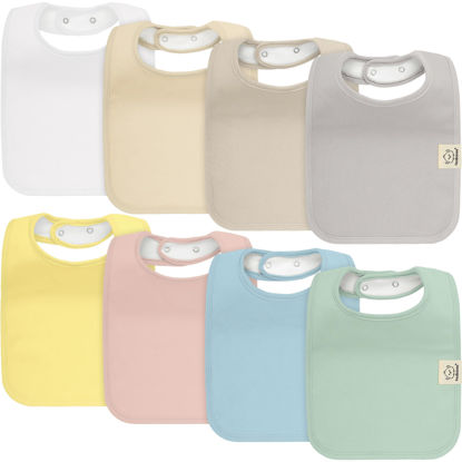 Picture of KeaBabies 8-Pack Organic Baby Bibs for Boy, Girl, Drool Bibs for Baby Boy & Girl Toddler, Infant Bibs, Cotton Bibs, Super Absorbent Drooling Teething Bibs (Dawn)