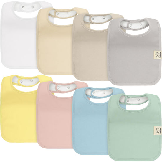 Picture of KeaBabies 8-Pack Organic Baby Bibs for Boy, Girl, Drool Bibs for Baby Boy & Girl Toddler, Infant Bibs, Cotton Bibs, Super Absorbent Drooling Teething Bibs (Dawn)