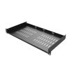 Picture of QiaoYoubang 1U Universal Server Rack Shelves- 10" Deep, Steel Vented Cantilever Rack Tray for 19” Equipment Rack, Black (10 inch)