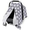 Picture of Rquite Car Seat Cover Baby, Carseat Covers for Boy Girl, Minky Infant Car Seat Cover Winter, Peekaboo Opening Car Seat Canopy, Multiuse Baby Carrier, Stroller, Nursing Cover, Minky Blanket, Elephant