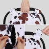 Picture of Rquite Car Seat Cover Baby, Carseat Covers Baby Boy, Minky Infant Car Seat Cover Winter, Peekaboo Opening Car Seat Canopy, Multi-use Baby Carrier, Stroller, Nursing Cover, Minky Blanket, Cow Print