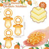 Picture of Thyle 51 Pcs Little Cutie Cool Baby Shower Games Include Baby Pacifier Hunt Sign and 50 Acrylic Baby Pacifiers Mini Pacifiers for Baby Shower Game Gift Sets for Baby Gender Reveal, Orange