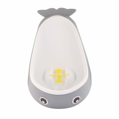 Picture of Foryee Potty Training Urinal for Boys Cute Whale with Funny Aiming Target - Gray