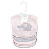 Picture of Hudson Baby Unisex Baby Cotton Bibs, Pink Gray Elephant, One Size