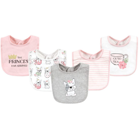 Picture of Hudson Baby Unisex Baby Cotton Bibs, Girl Whimsical Dog, One Size