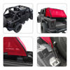 Picture of Shadeidea Sun Shade for Jeep Wrangler JK Unlimited (2018-Current) 4 Door-Cherry Red Cage Mesh Screen Sunshade -One time Install 10 Years Lasting