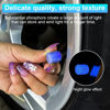 Picture of Luminous Tire Valve Stem Caps for Car, 12PCS Fluorescent Glow in The Dark Air Caps Cover, Illuminated Corrosion Resistant Tire Pressure Caps, Universal for Car, Truck, SUV, Motorcycles, Bike (Blue)