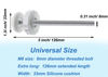 Picture of 4Pcs Universal Baby Gate Threaded Spindle Rod, M8 (8mm) Replacement Bolt Part for Baby & Pet Pressure Mounted Safety Gates, Extra Long Baby Tension Gate Extender (White)