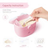 Picture of Termichy Baby Formula Dispenser, Portable Milk Powder Dispenser Container with Carry Handle and Scoop for Travel Outdoor Activities with Baby Infant, 8.8OZ, 0.55LB, 250g (Light Pink)