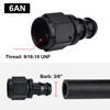 Picture of EVIL ENERGY 6AN Straight Push Lock Hose Fitting End Black 4PCS